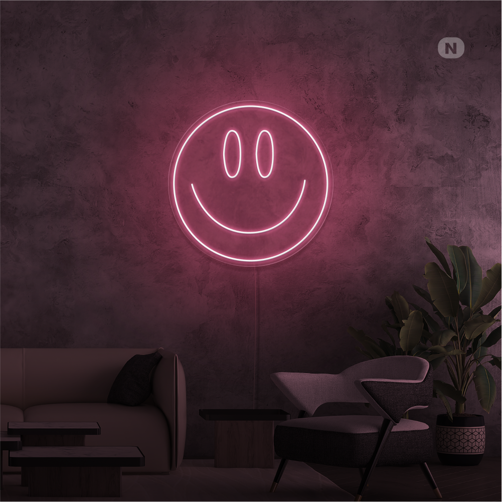 Neon Verlichting Lachend gezicht