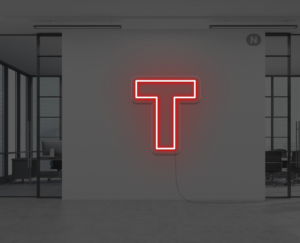 Neon Letter T