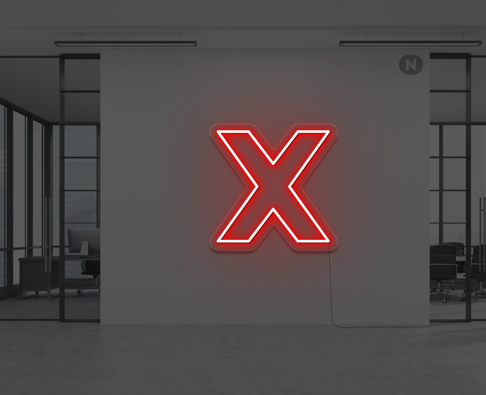 Neon Letter X