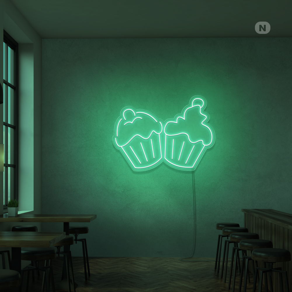 Neon Sign Cupcakes