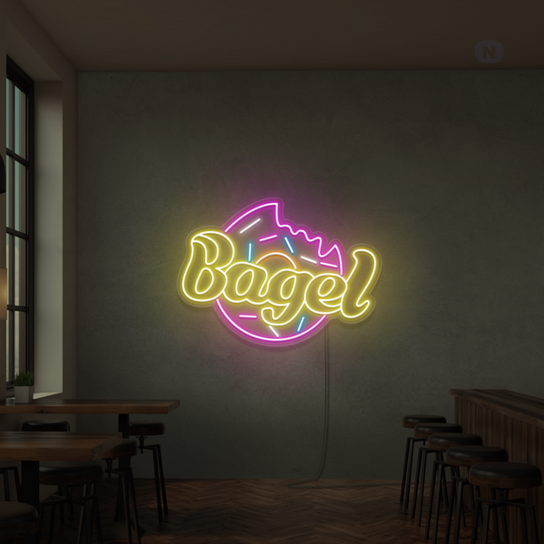 Neon Sign Bagel