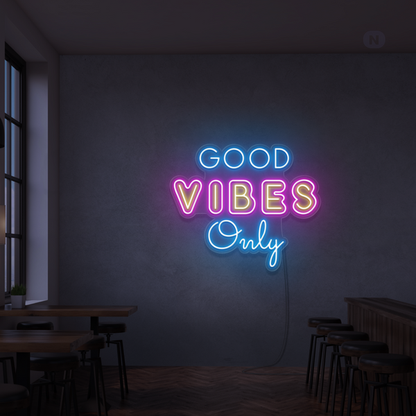 Neon Sign Good Vibes only