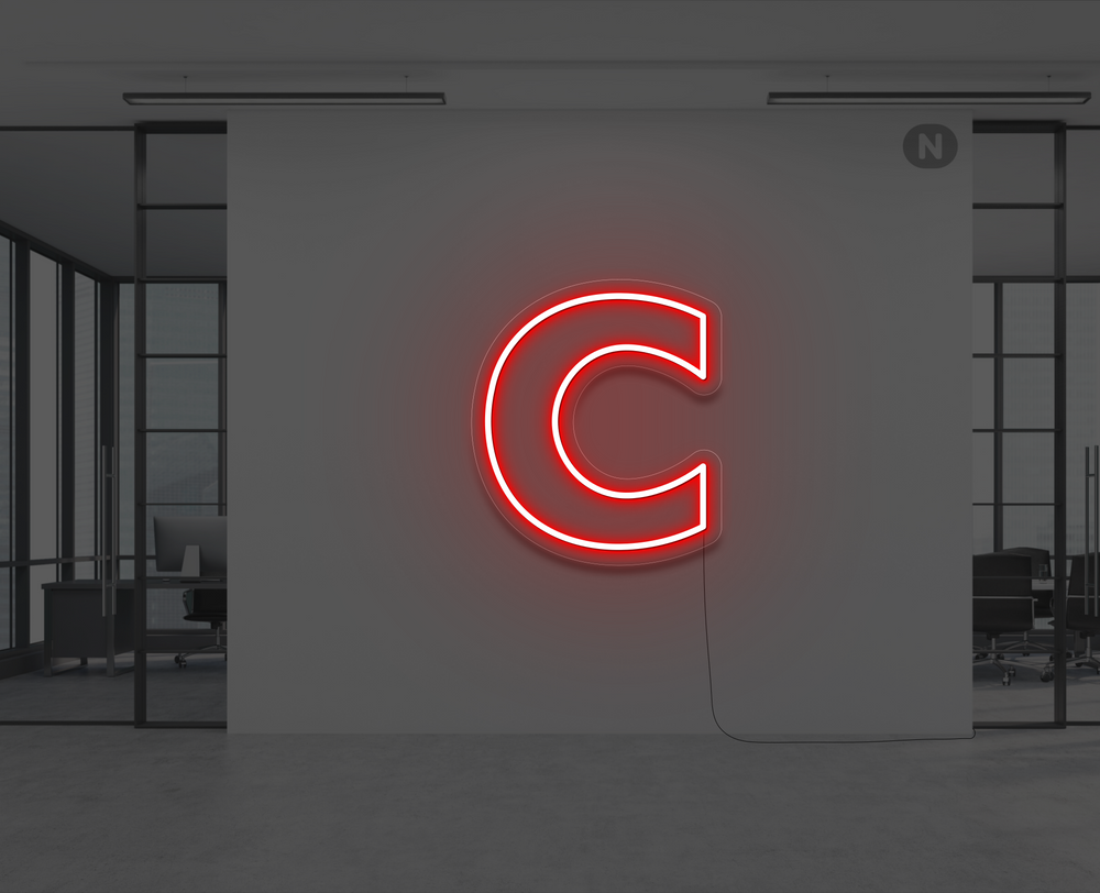 Neon Letter C