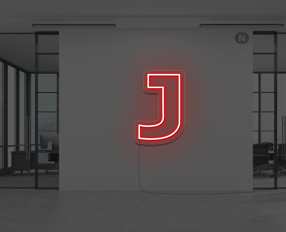 Neon Letter J