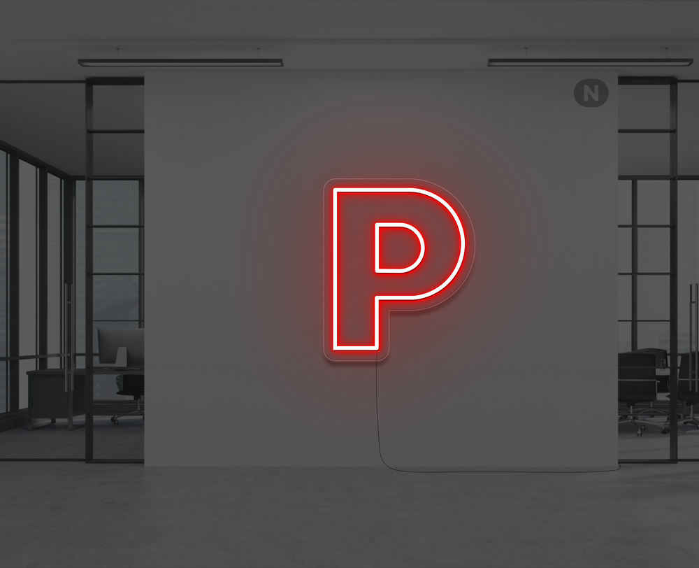 Neon Letter P