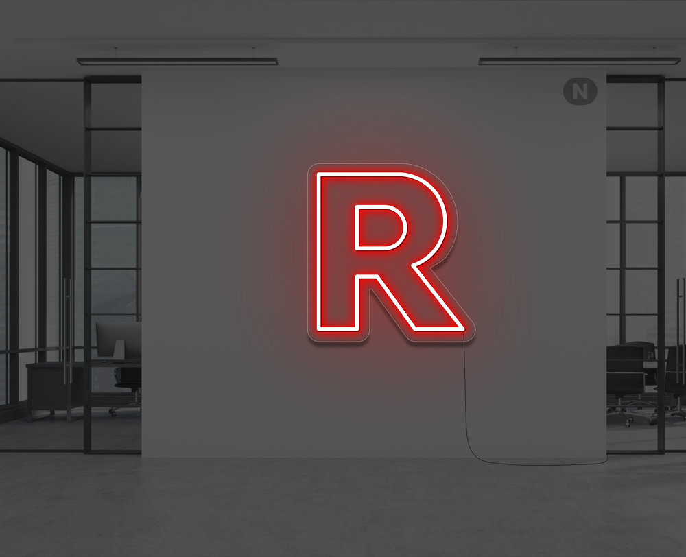 Neon Letter R
